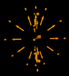 Electric field of proton 3D